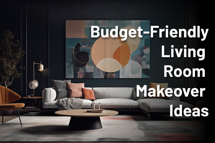 A banner for blog: Budget Friendly living room makeover ideas