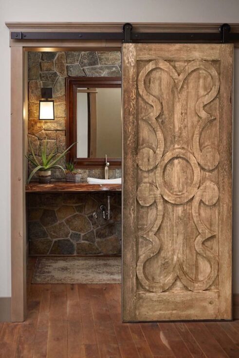 Hand-carved Barn Door, Antique Doors, Custom Size Interior Sliding or Hinged Door, Solid Wood Double or Single Rustic Doors, Made to Order - Etsy