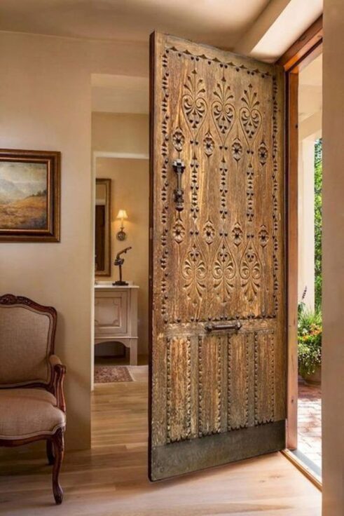 Hand-carved Doors, Solid Wood Entrance Front Door, Authentic Antique Barn Doors, Custom Size Interior Exterior Sliding or Hinged Pantry Door - Etsy