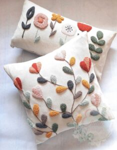 Handmade Fall Floral Pillow Covers, Unique Hostess Gift, Tufted Cushion Cases, Set of 2 Pillow Cases - Etsy Canada