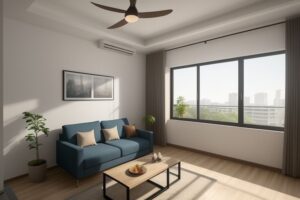 2 BHK flat interior design low budget